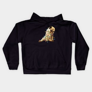 Pug lovers christmas time Kids Hoodie